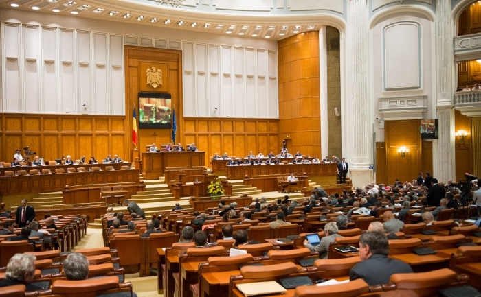 Şedinţă în Parlamentul României.