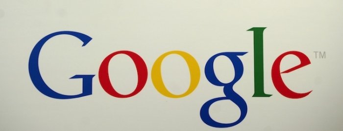 Logo-ul Google la biroul din New York, mai 2012. (Emmanuel Dunand / AFP / GettyImages)