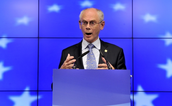Preşedintele Consiliului European, Herman Van Rompuy. (GEORGES GOBET / AFP / GettyImages)