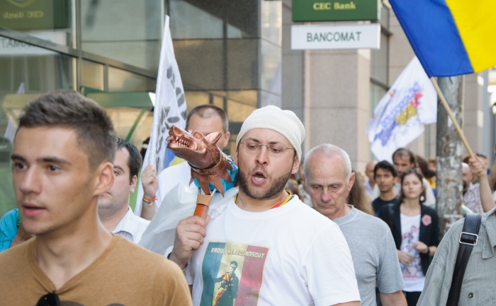 Marş în Bucureşti pentru unirea Basarabiei cu România, 28 iunie 2012