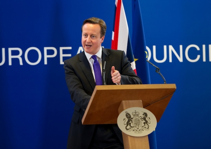 Premierul britanic David Cameron în Bruxelles, 29 iunie 2012 (Bertrand Langlois / AFP / GettyImages)