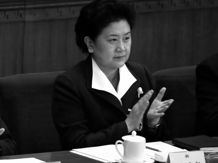 Liu Yandong, singura femeie membru al Biroului Politic al PCC, la Congresul Naţional al Poporului, 2008. (Frederic Brown / AFP / Getty Images)