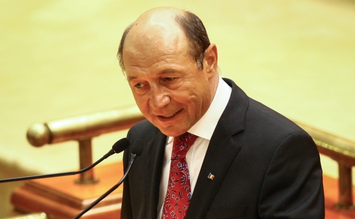 Preşedintele suspendat, Traian Băsescu. (ANDREI PUNGOVSCHI / AFP / GettyImages)