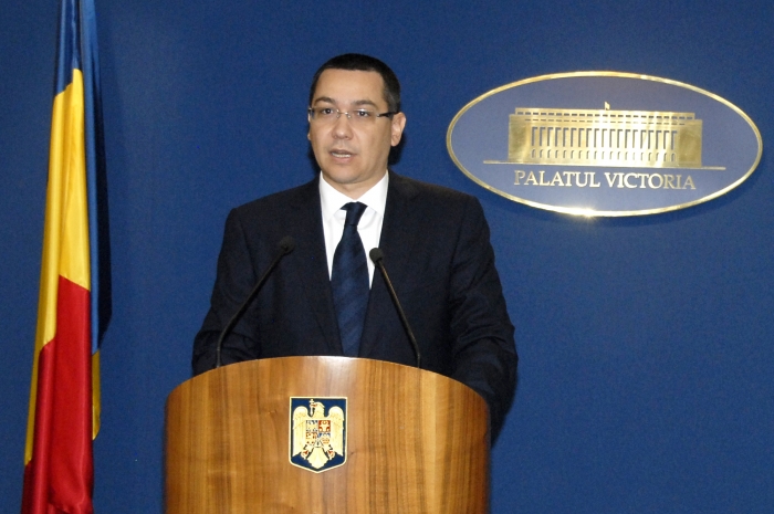 Declaraţii de presă Victor Ponta la Palatul Victoria (Epoch Times România)