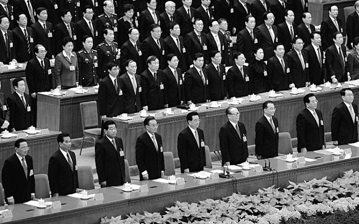 Cel de-al XVII-lea Congres al Partidului Comunist Chinez (PCC), 21 octombrie 2007, Beijing. Liderii principali ai PCC nu au dat declaraţii privind dezastrul în timpul întrunirii de luni. (Guang Niu / Getty Images)
