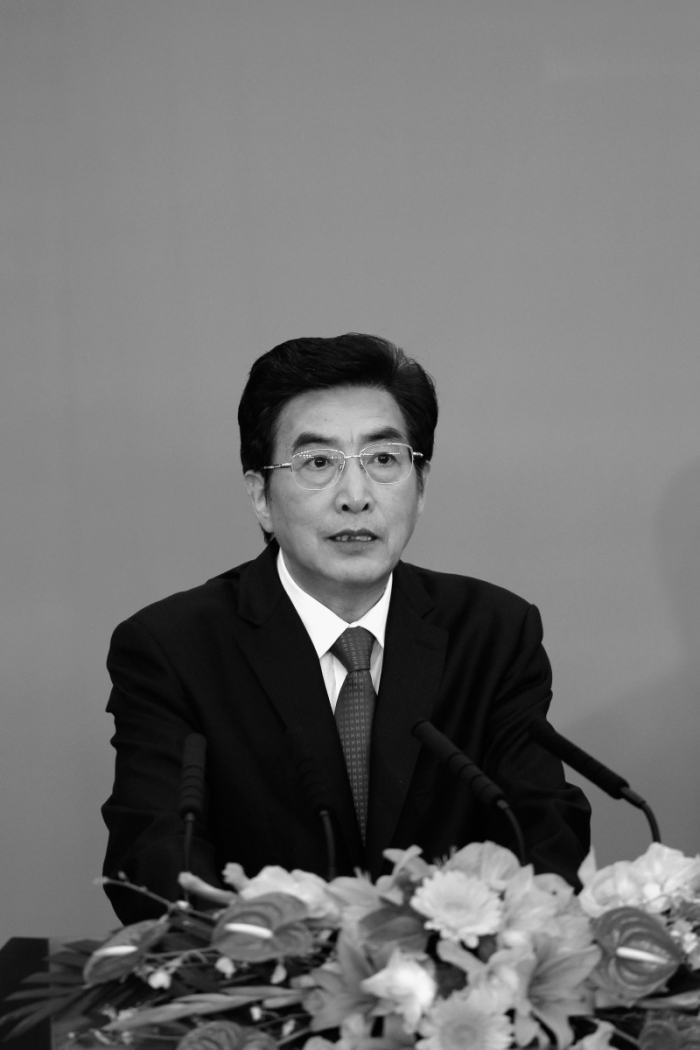 Primarul Guo Jinlong la o întâlnire pe 3 iulie 2012 în Beijing. Guo, împreună cu unul dintre primarii săi adjuncţi şi-au dat demisia în mijlocul criticilor faţă de modul în care au tratat inundaţiile din capitala chineză