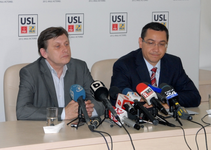Crin Antonescu la sediul USL (Epoch Times România)
