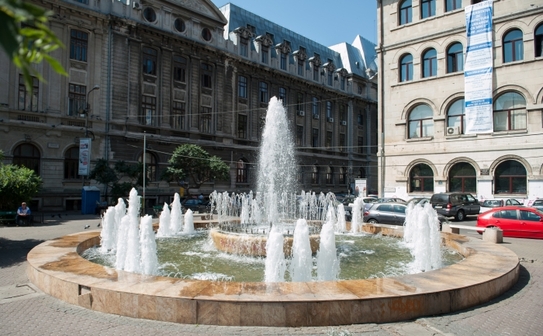 Fântâna de la Universitate, cu o zi inaintea demolării (Lavinia Savu / Epoch Times)