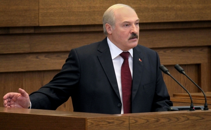 Dictatorul Bielorusiei, Alexander Lukashenko, Minsk, 8 mai (MAXIM GUCHEK / AFP / GettyImages)