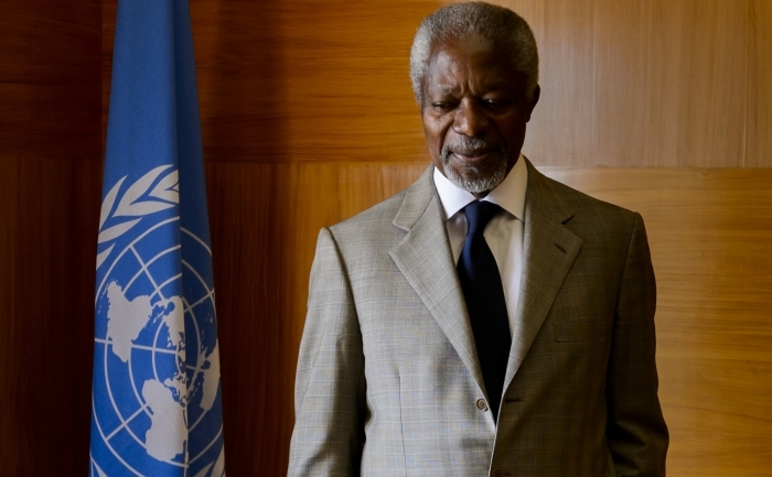 Emisarul special al ONU şi al Ligii Arabe pentru Siria, Kofi Annan. (FABRICE COFFRINI / AFP / GettyImages)