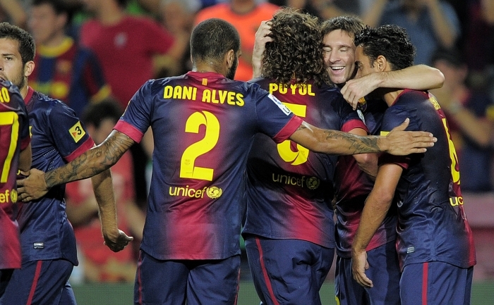 FC Barcelona a debutat cu dreptul în noua ediţie a campionatului spaniol de fotbal, printr-o victorie cu 5-1 în faţa echipei Real Sociedad, 19 august 2012.