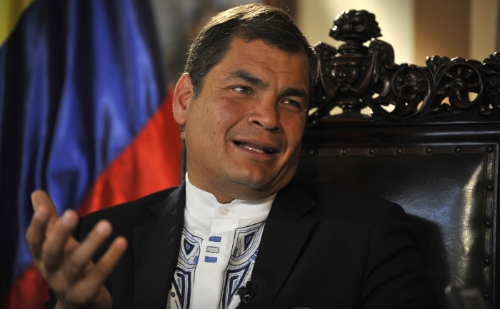 Preşedintele Ecuadorului, Rafael Correa.
