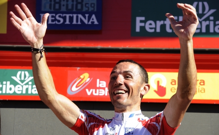Liderul Turului ciclist al Spaniei, localnicul Joaquin Purito Rodriguez. (JOSE JORDAN / AFP / Getty Images)