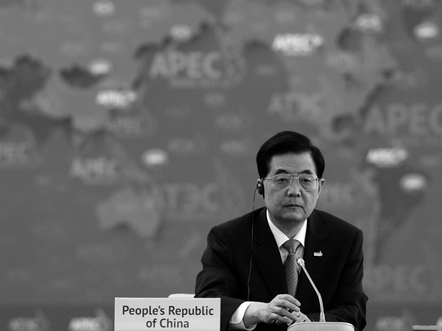 Chinese Communist Party leader Hu Jintao during a round table meeting at the Asia-Pacific Economic Cooperation (APEC) summit in Russia's far eastern port city Vladivostok on Sept. 9, 2012. (Saeed Khan / AFP / Getty Images)
