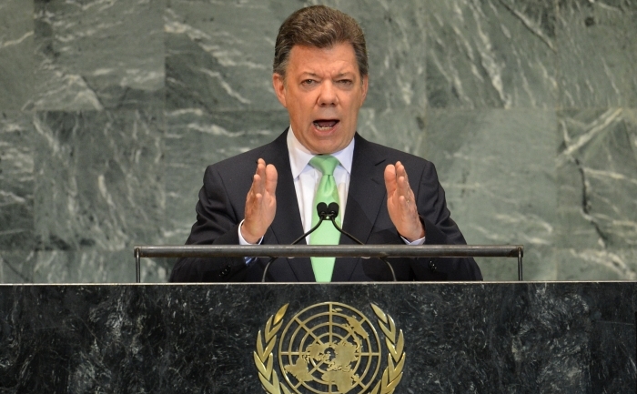 Preşedintele Columbiei, Juan Manuel Santos.