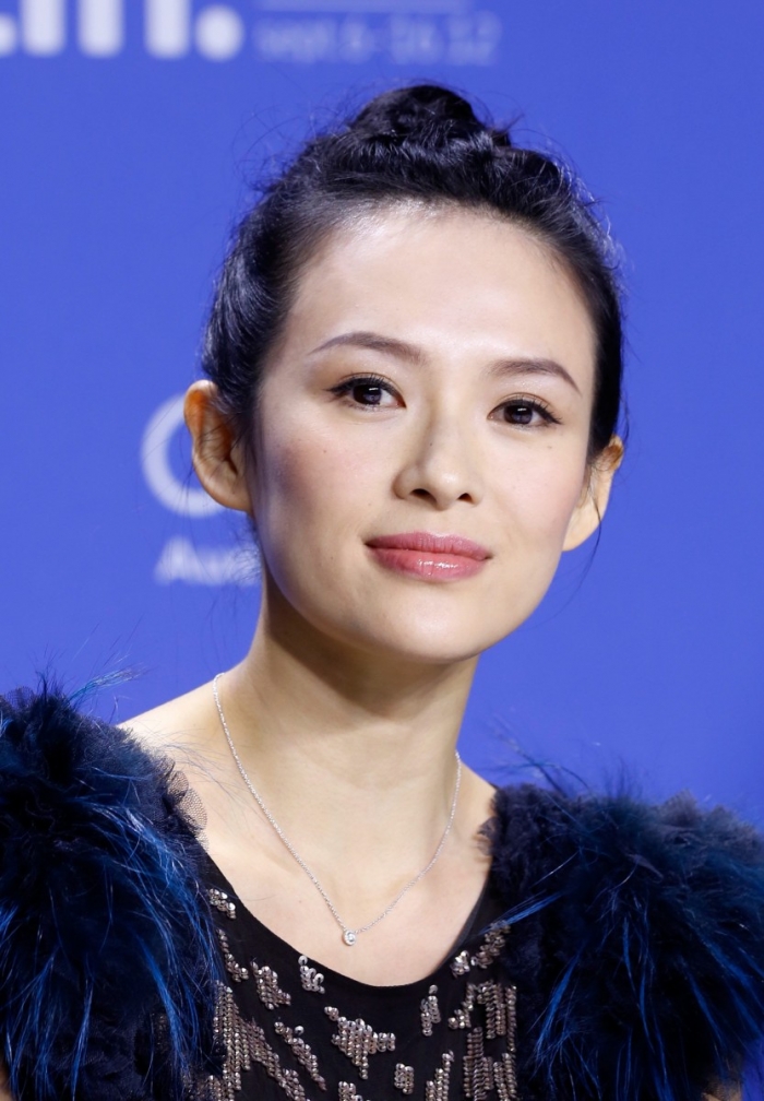 Actriţa Ziyi Zhang la o conferinţă de presă în Toronto, Canada, septembrie 2012