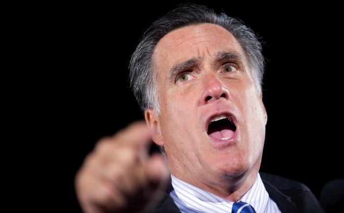 Candidatul republican, Mitt Romney.