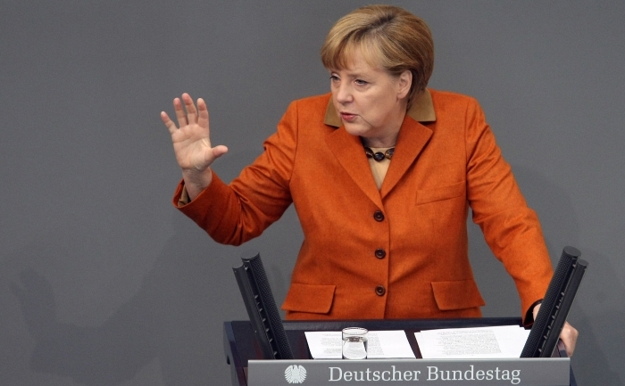 Declaraţia Angelei Merkel de joi dimineaţă în Camera inferioară a Parlamentului german (Bundestag).