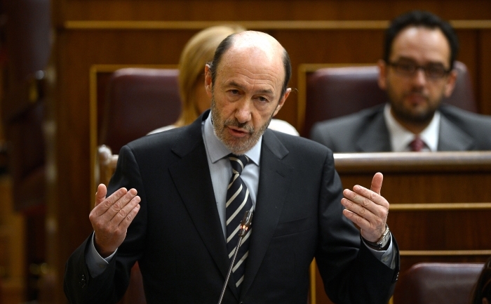 Liderul socialiştilor spanioli, Alfredo Perez Rubalcaba. (DANI POZO / AFP / GettyImages)