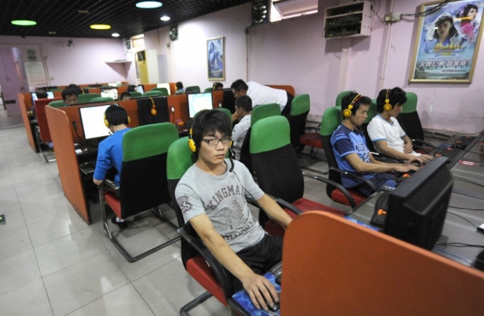 Internet cafe în Beijing, 8 septembrie 2012