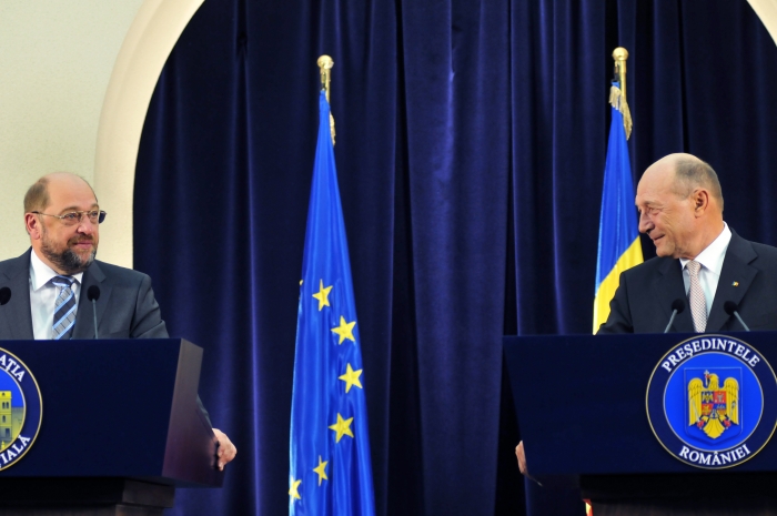 Martin Schulz şi Traian Băsescu , întrevedere la Palatul Cotroceni