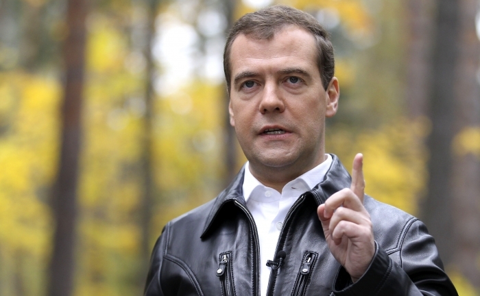 Premierul Rusiei, Dmitri Medvedev.