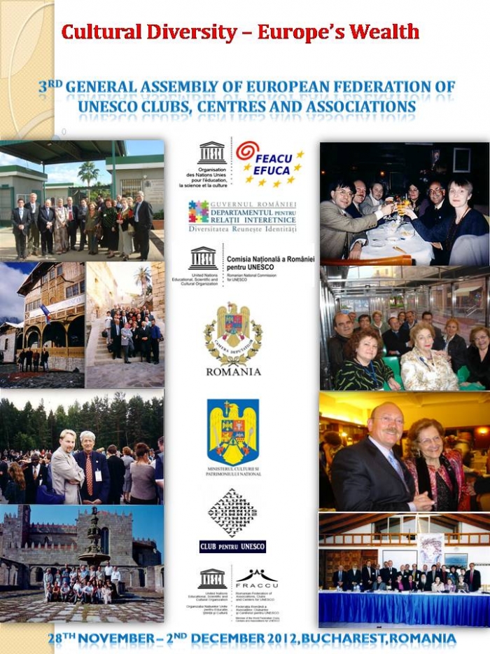 Afişul celui de-al 3-lea Congres European al Asociatiilor, Centrelor si Cluburilor UNESCO