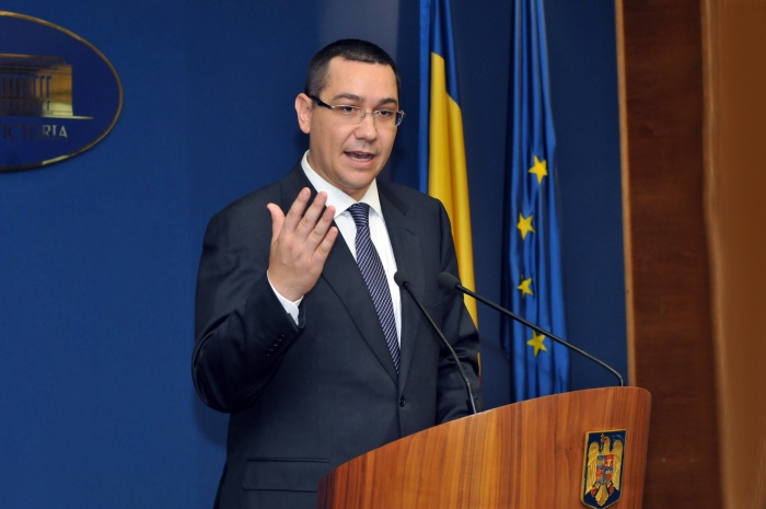Victor Ponta,declaraţii la Palatul Victoria