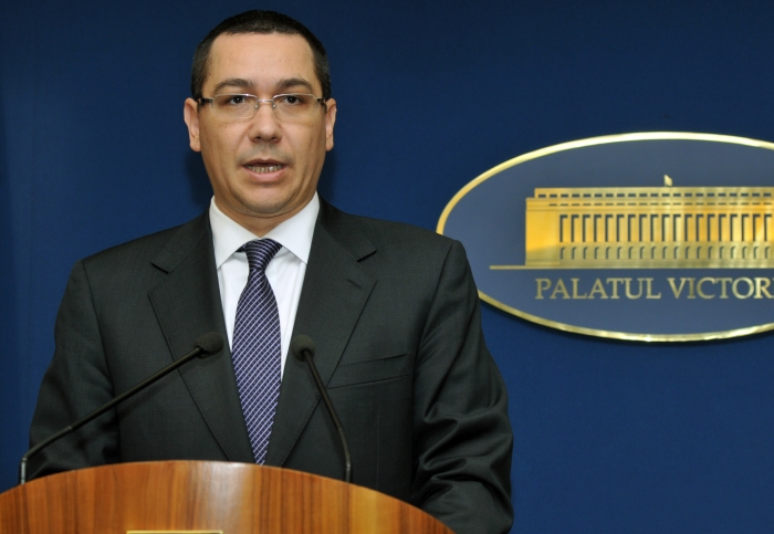 Victor Ponta,declaraţii la Palatul Victoria