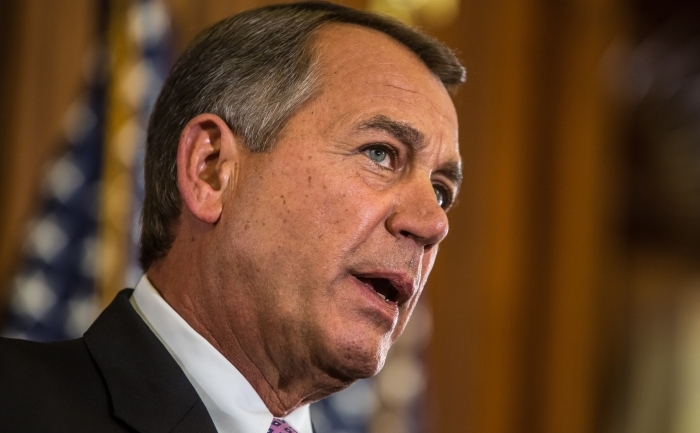 Preşedintele republican al Camerei Reprezentanţilor, John Boehner. (Brendan Hoffman / Getty Images)