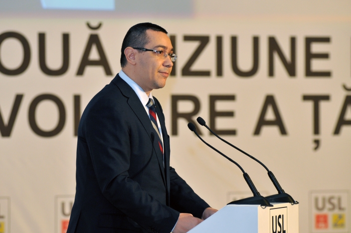 USL, Program de Guvernare 2013-2016. În imagine, Victor Ponta