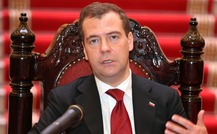 Premierul Rusiei, Dmitri Medvedev.