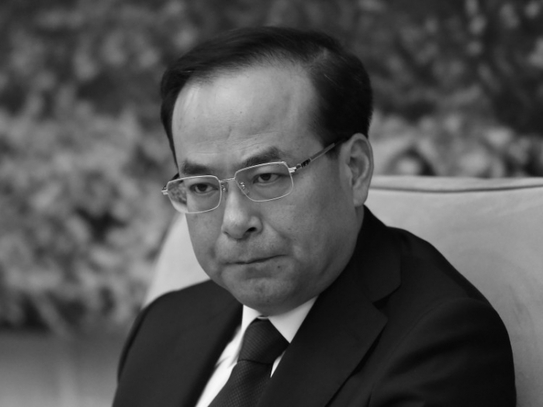 Sun Zhengcai participă la o întâlnire a celui de-al XVIII-lea Congres al Partidului Comunist, în Marea Sală a Poporului, la 9 noiembrie 2012, în Beijing. Fostul ministru al Agriculturii şi secretar al Partidului în provincia Jilin, Sun, în vârstă de 49 de ani, este un nou membru al Biroului Politic. (Feng Li / Getty Images)