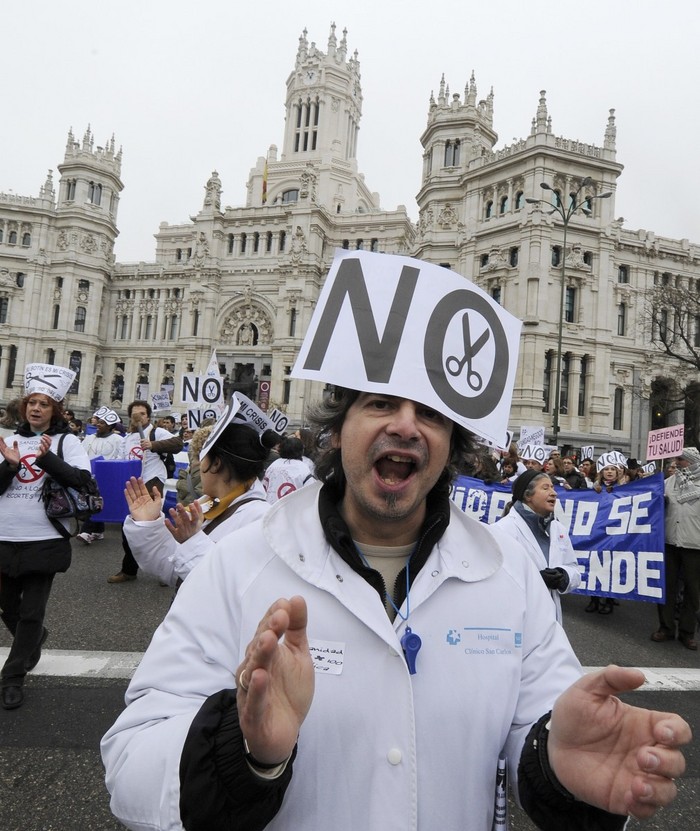 Demonstraţie în Spania la 7 ianuarie 2013 (DominiIque Faget / AFP / Getty Images)
