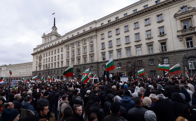 Proteste în Sofia, 24 februarie (DIMITAR DILKOFF / AFP / Getty Images)