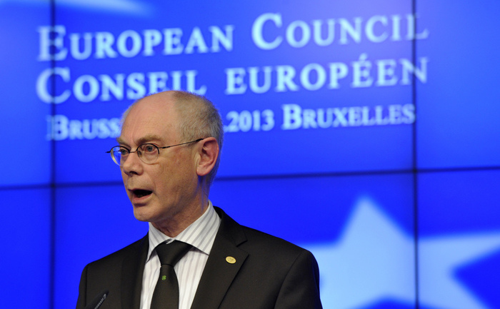Preşedintele Consiliului European, Herman Van Rompuy. (GEORGES GOBET / AFP / Getty Images)