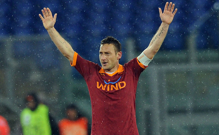 Francesco Totti, căpitanul echipei AS Roma.