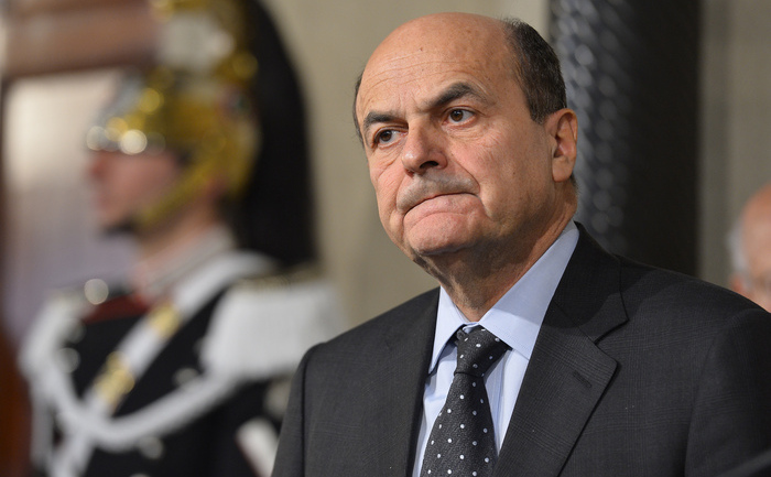 Pier Luigi Bersani, liderul coaliţiei de centru-stânga. (VINCENZO PINTO,VINCENZO PINTO / AFP / Getty Images)