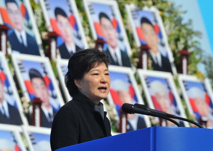 Preşedintele sud-coreean Park Geun-Hye. (Kim Jae-Hwan / AFP  /  Pool)