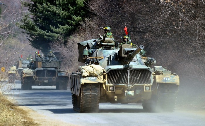 Armata sud coreeană lângă Paju, 29 martie 2013 (JUNG YEON-JE / AFP / Getty Images)