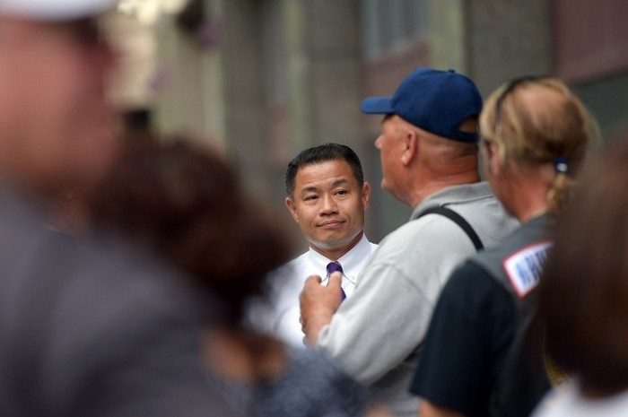 Controlorul din oraşul New York, John Liu, la 30 mai 2012. Liu candidează acum pentru funcţia de primar şi primeşte un sprijin puternic din partea mass-mediei în limba chineză, influenţată de regimul chinez. (Michael Loccisano / Getty Images)