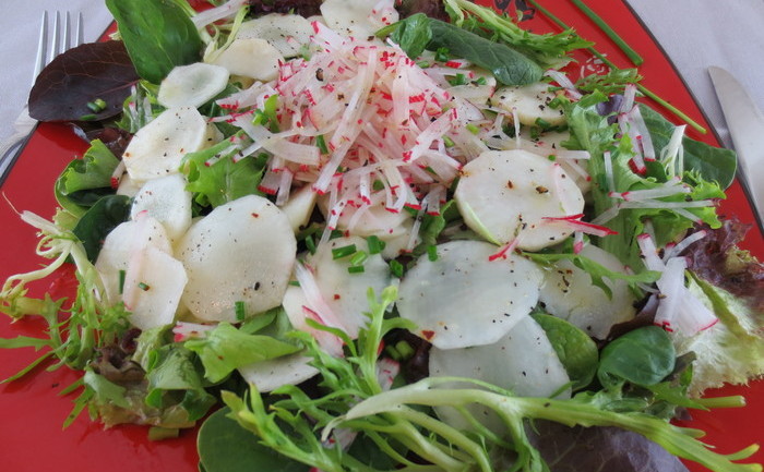 Salată de primăvară cu topinambur (I)