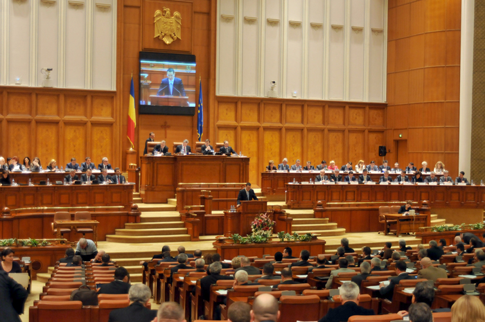 Parlamentul României, plenul reunit.