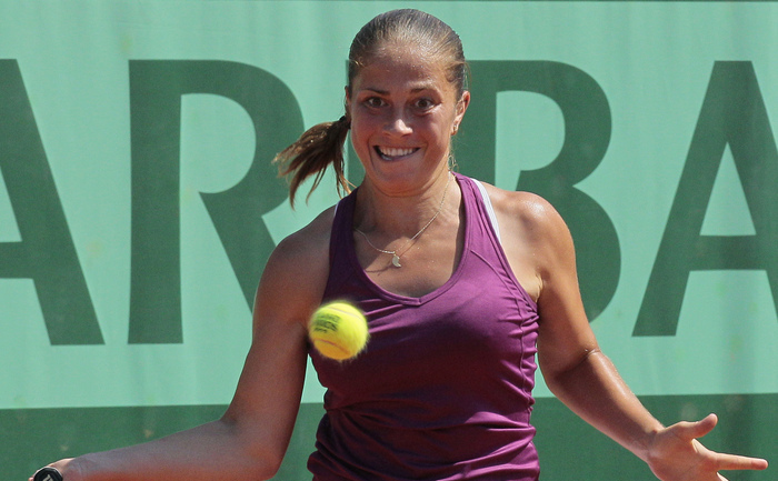 Jucătoarea română de tenis Mădălina Gojnea. (JACQUES DEMARTHON / AFP / Getty Images)
