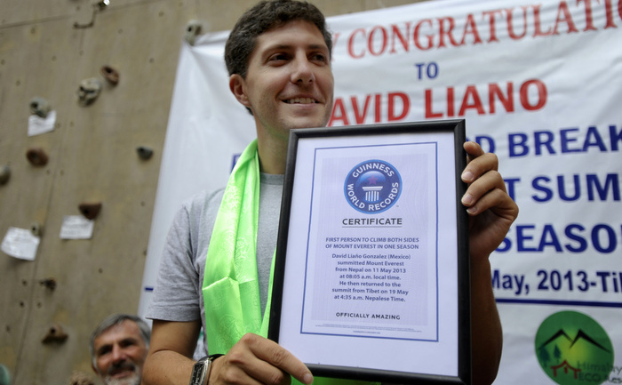 Alpinistul mexican David Liano Gonzalez. (PRAKASH MATHEMA / AFP / Getty Images)