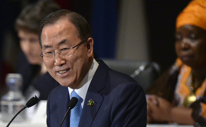Secretarul general al Organizaţiei Naţiunilor Unite (ONU), Ban Ki-moon. (FRANCK ROBICHON / AFP / Getty Images)