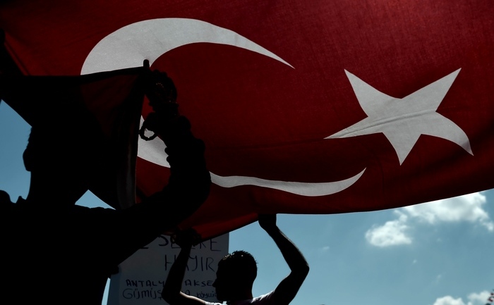 Protest în piaţa Taksim, Turcia.