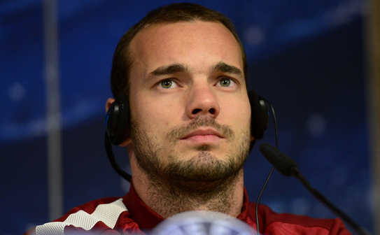 Wesley Sneijder, mijlocaşul echipei turce de fotbal Galatasaray Istanbul (JAVIER SORIANO / AFP / Getty Images)