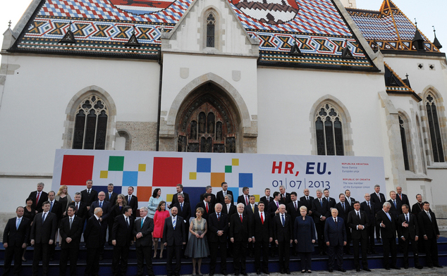 Aderarea Croaţiei la UE, 1 iulie 2013. (STR / AFP / Getty Images)