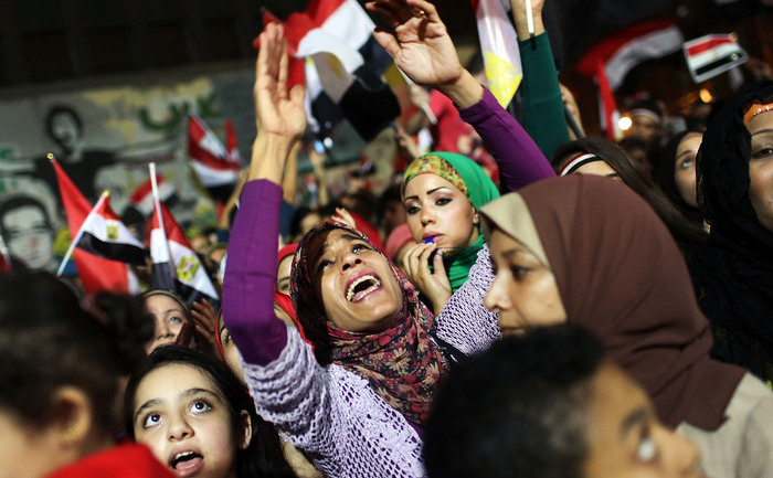 Proteste în piata Tahrir din Cairo, Egipt.